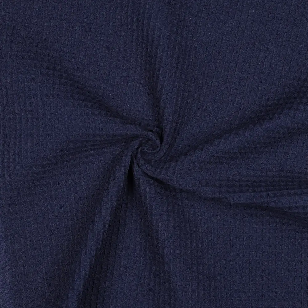 Wafelkatoen navyblauw