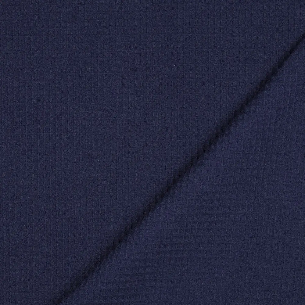 Wafelkatoen navyblauw