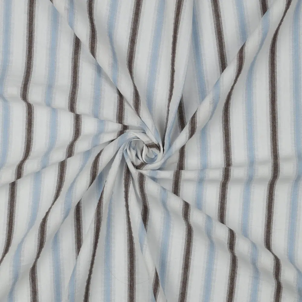 Cotton Seersucker Yarn Dyed Stripes