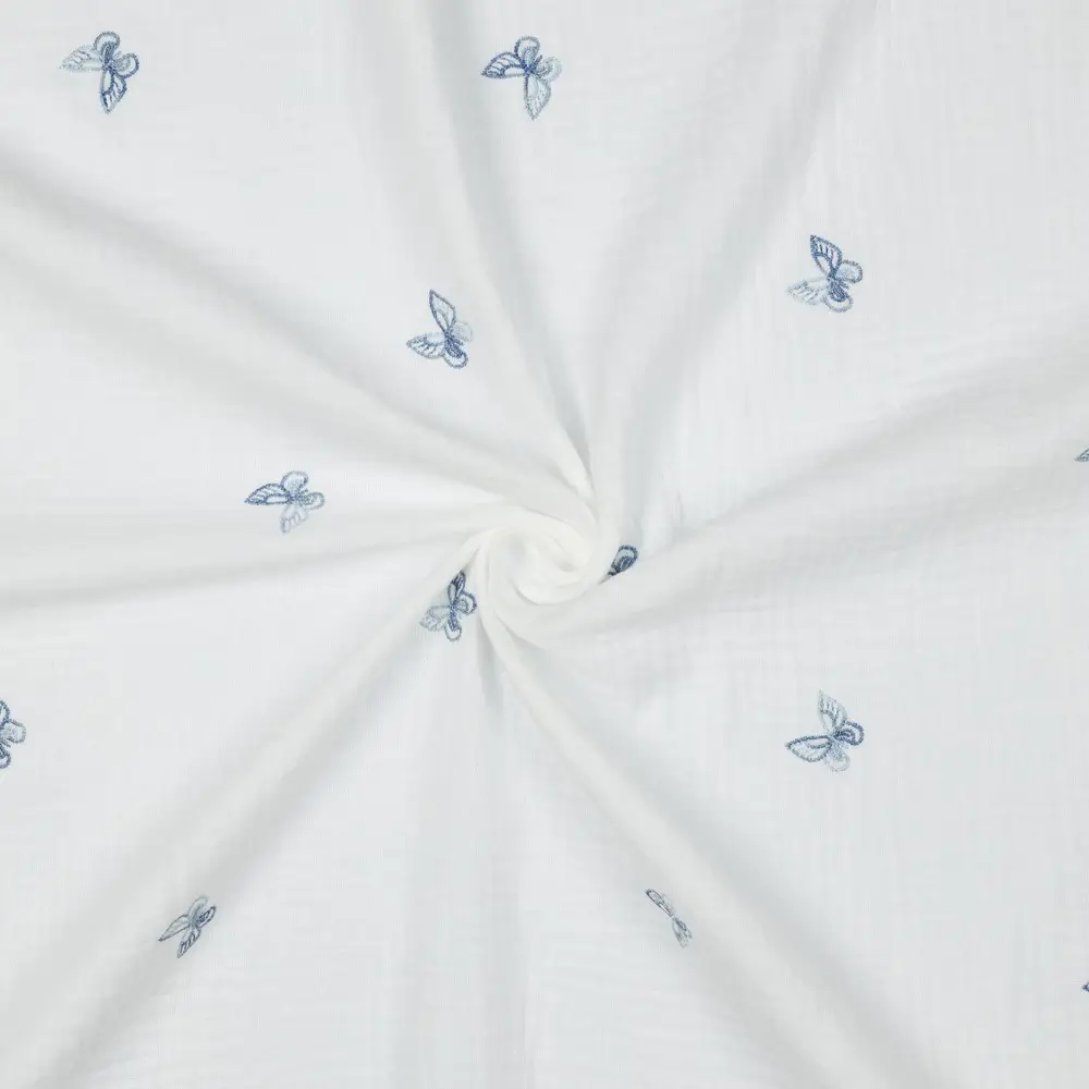 Double Gauze Embroidery Butterfly