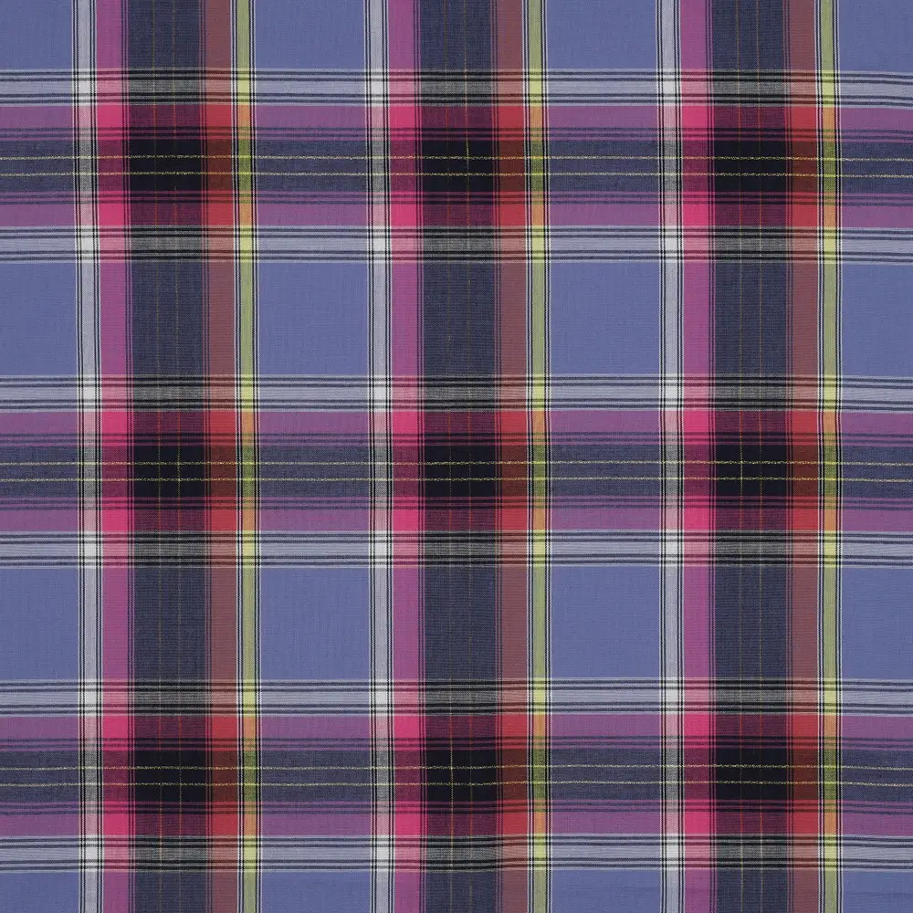 Cotton Yarn Dyed Check Lurex