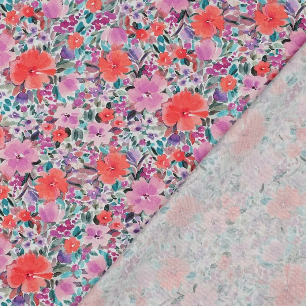 Fine Poplin Digital Flowers