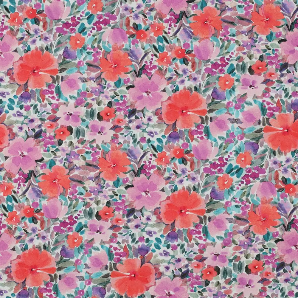 Fine Poplin Digital Flowers