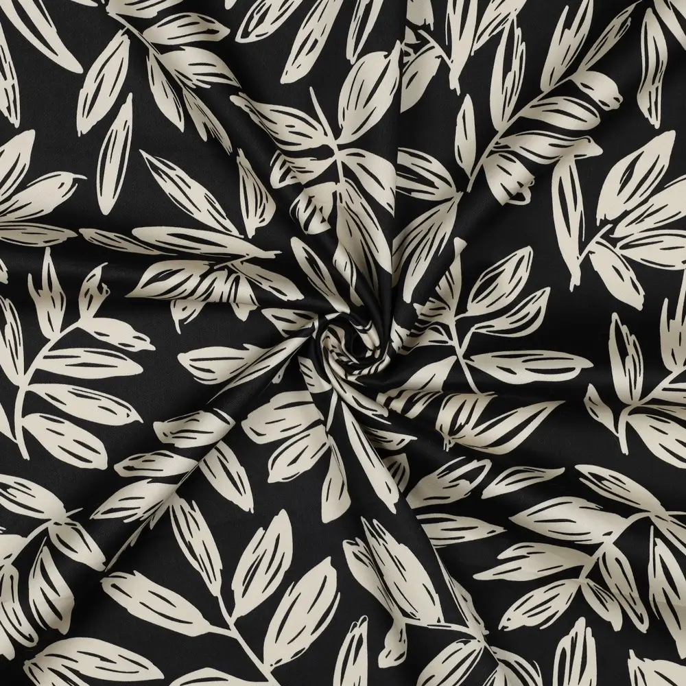 Cotton Satin Leaves
