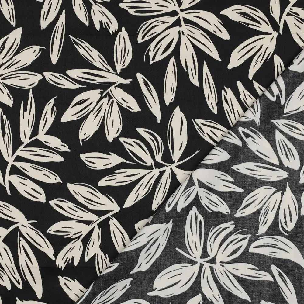 Cotton Satin Leaves
