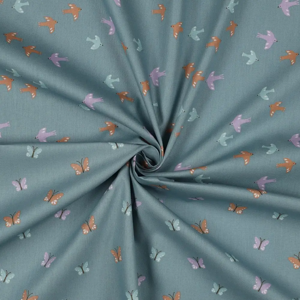 Poplin Gots Birds and Butterflies