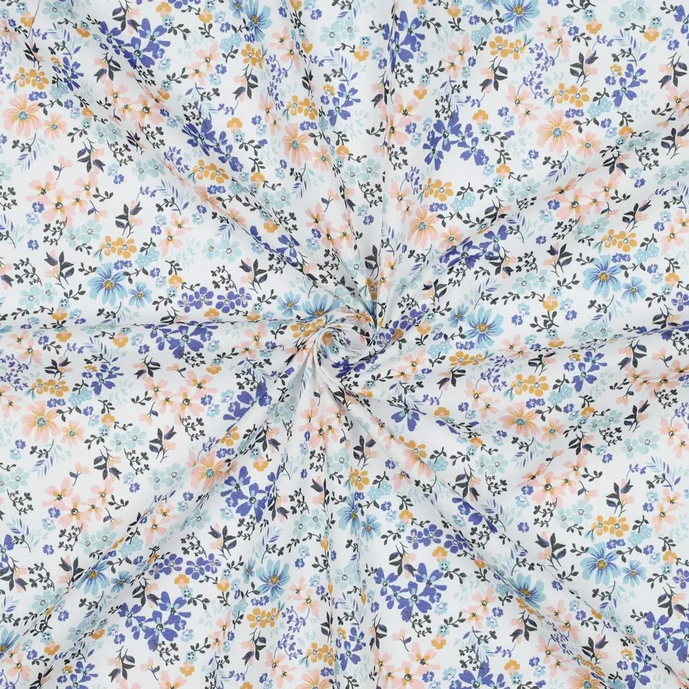 Cotton Voile Digital Flowers