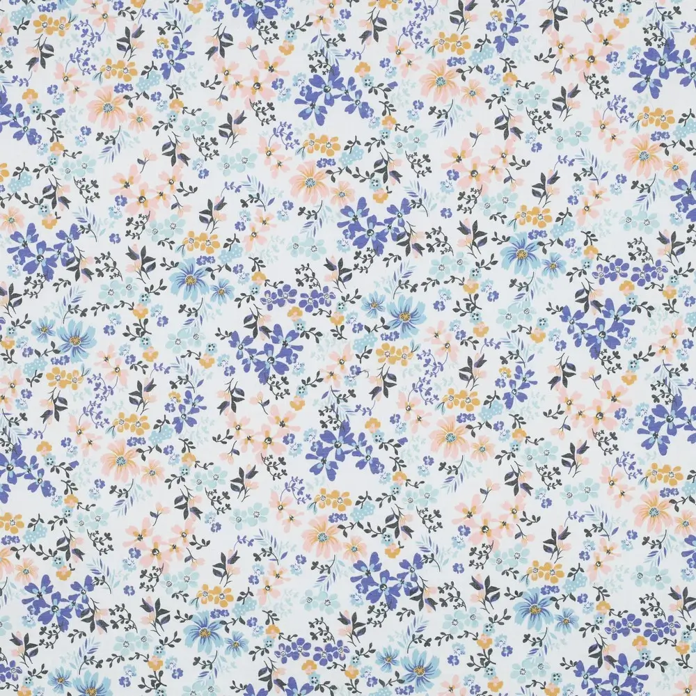 Cotton Voile Digital Flowers