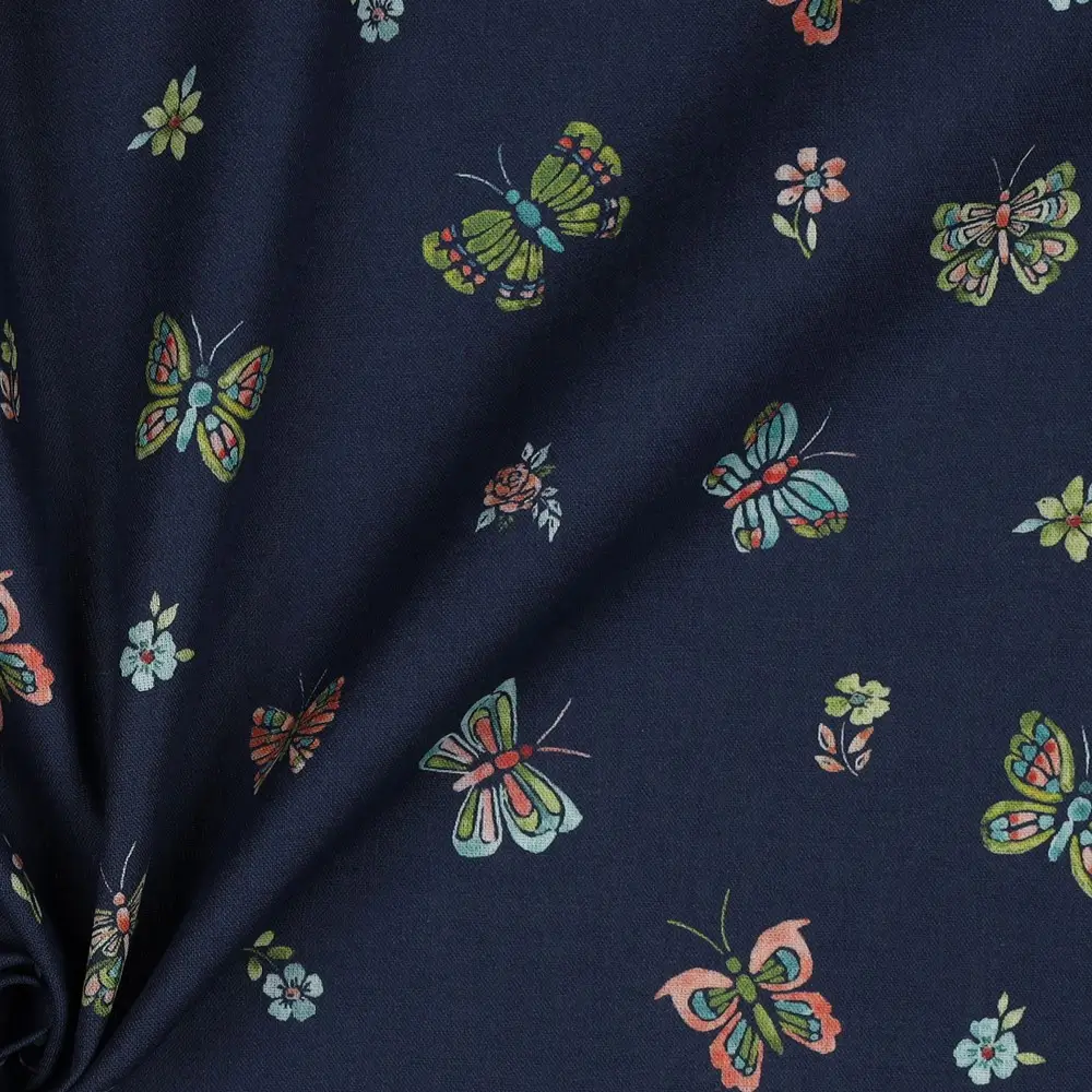 Poplin Digital Butterflies