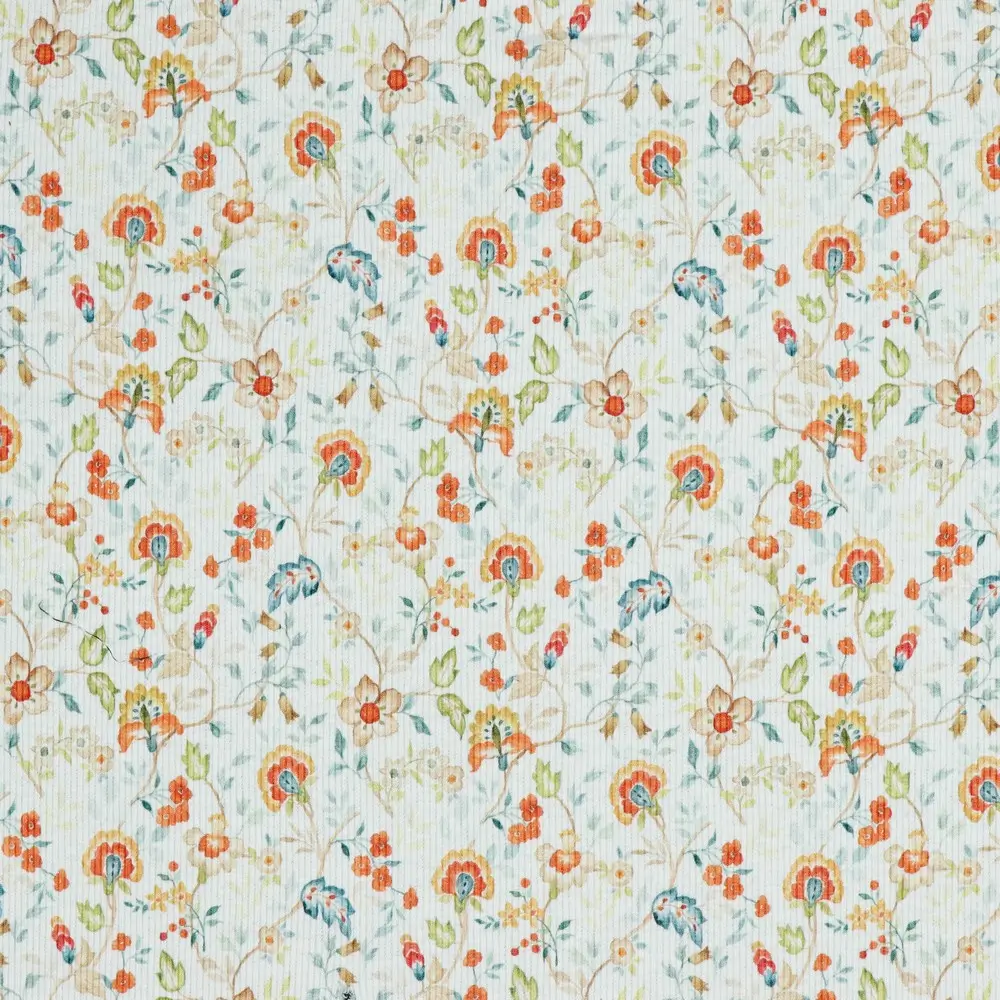 Rib Jersey Digital Flowers