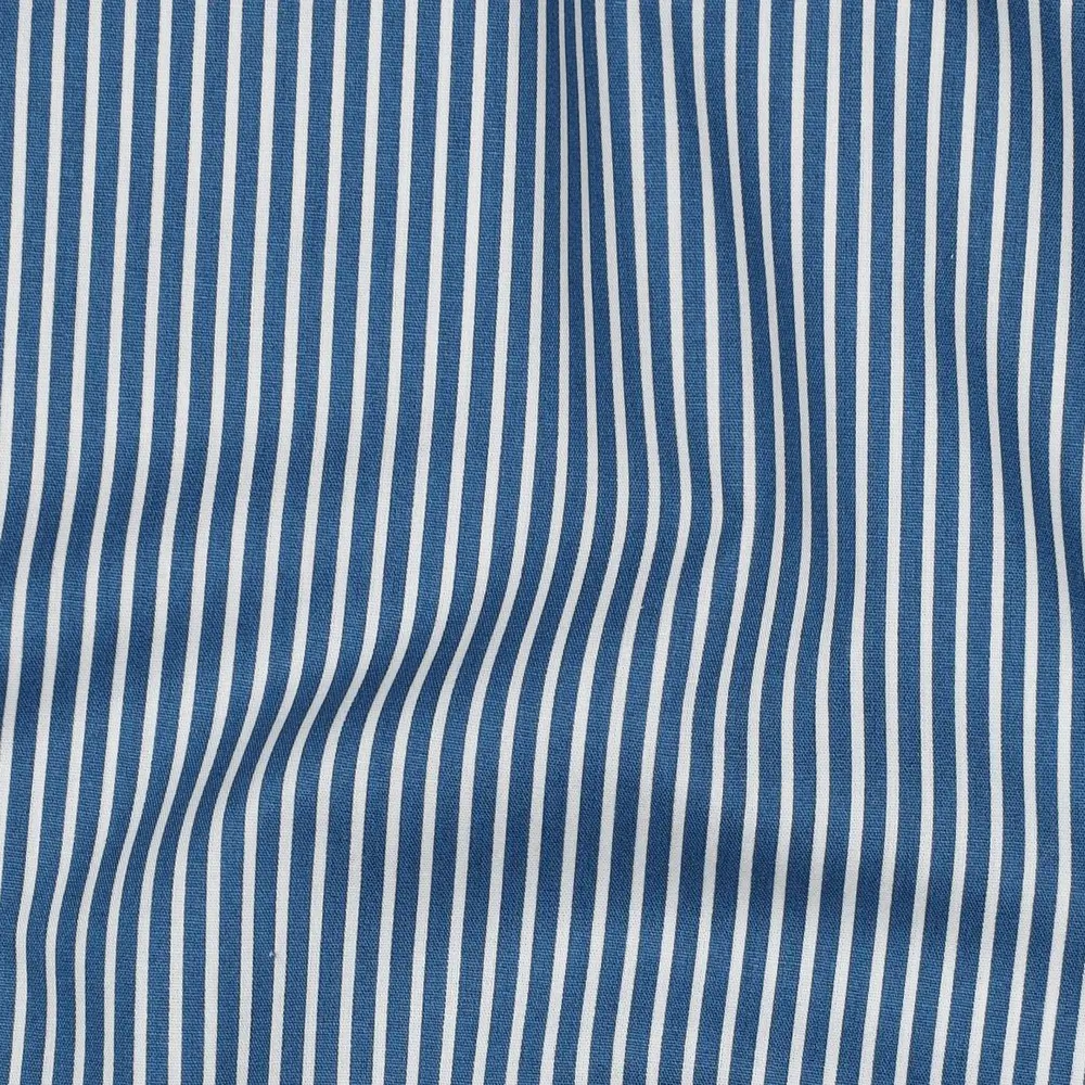 Poplin Stripe blauw