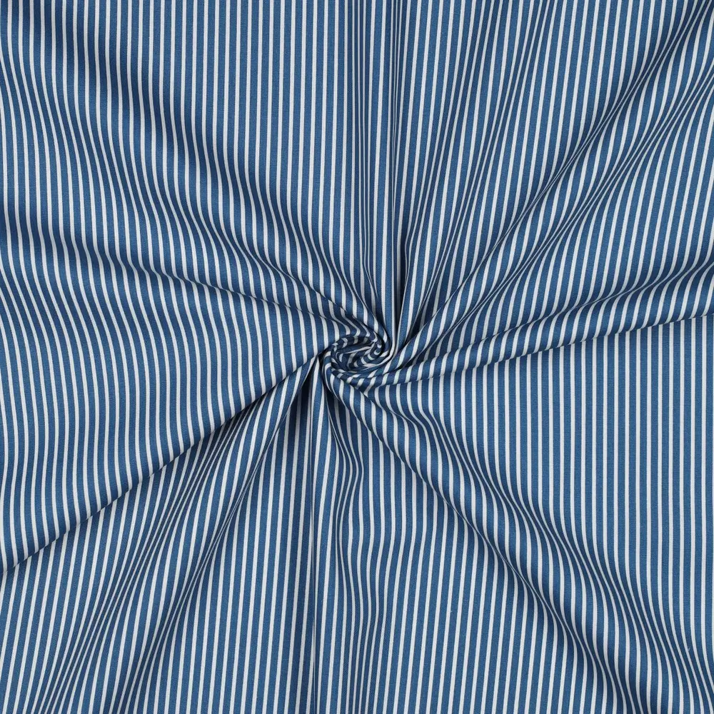 Poplin Stripe blauw