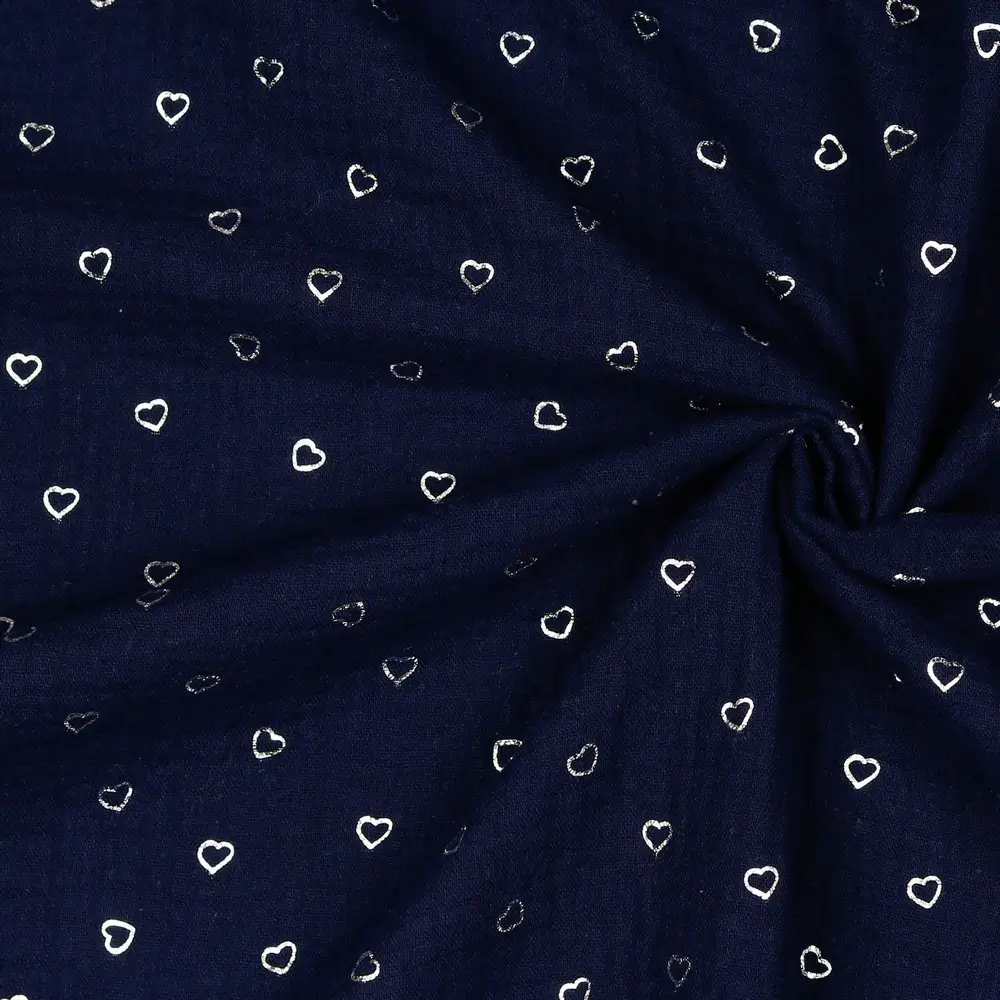 Double Gauze Foil Hearts
