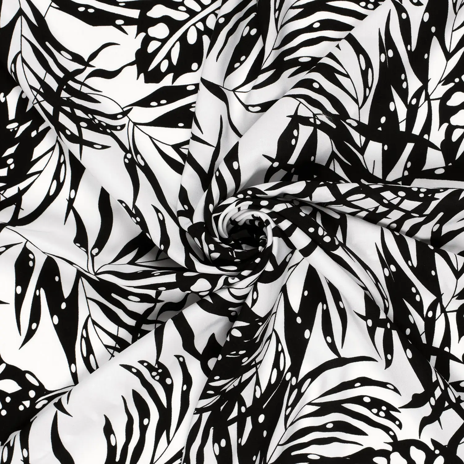 Bamboo Poplin Leaves