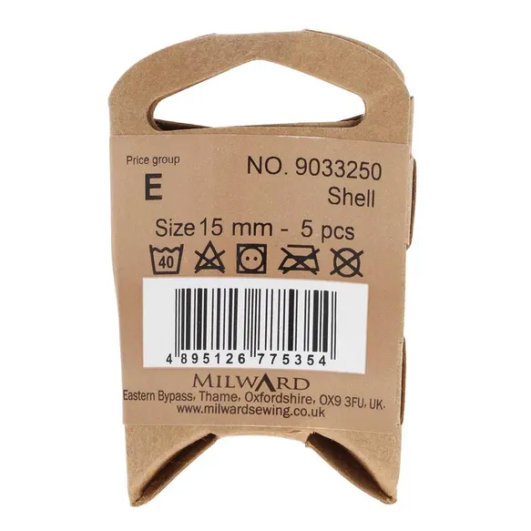 Milward Knoop 2-gaats schelp 15mm groen
