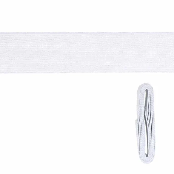 Milward Elastiek gebreid wit 32mm - 1m