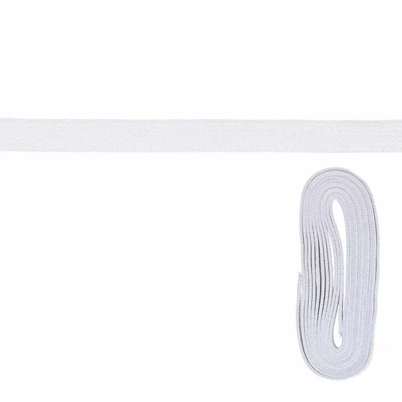 Milward Elastiek gebreid wit 12mm - 2m