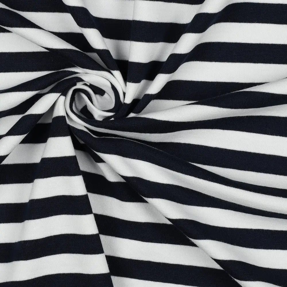 Jersey Yarn Dyed Stripes navy