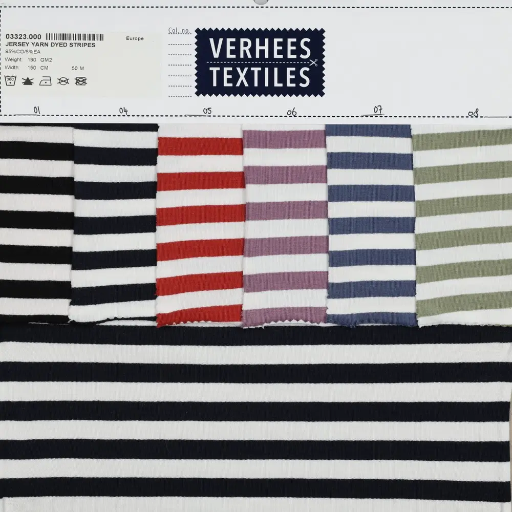 Jersey Yarn Dyed Stripes navy
