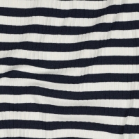 Jersey Rib Yarn Dyed Stripes navy
