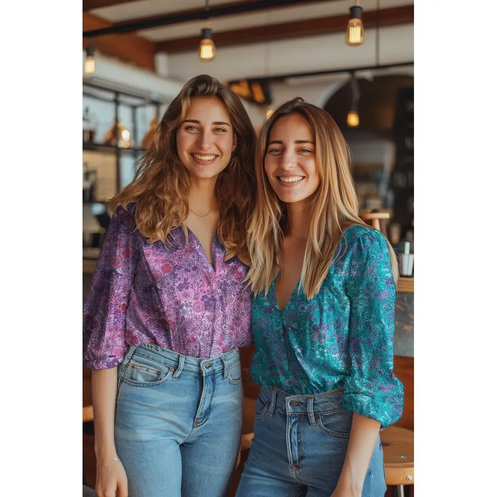 Fine Poplin Digital Flowers