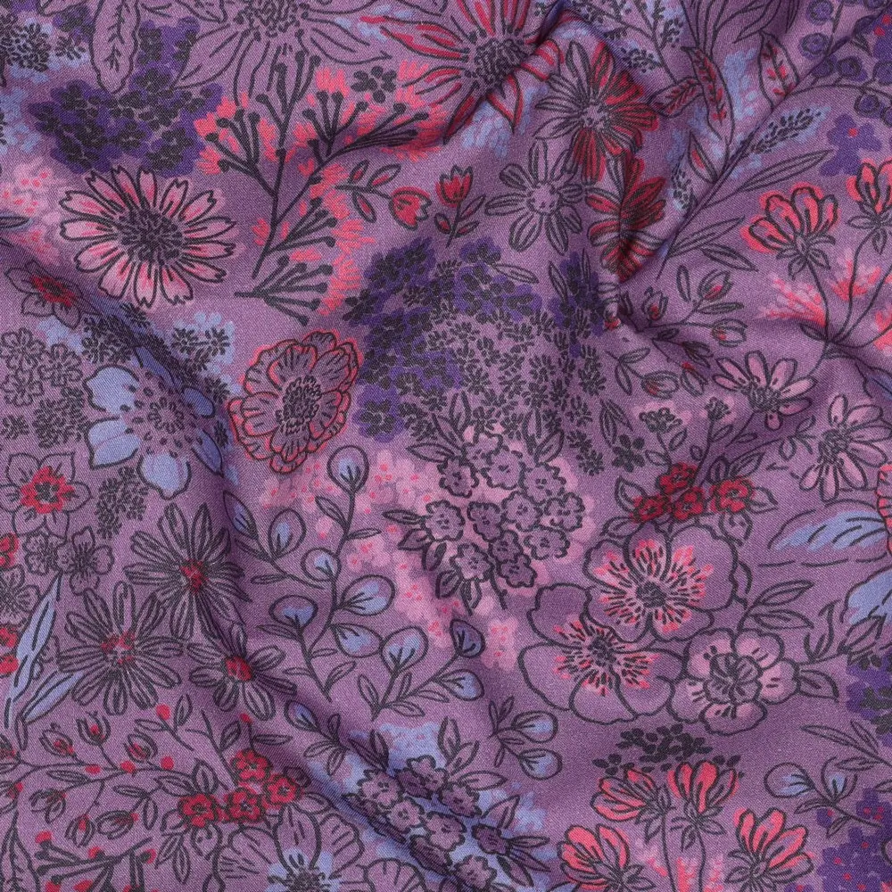 Fine Poplin Digital Flowers