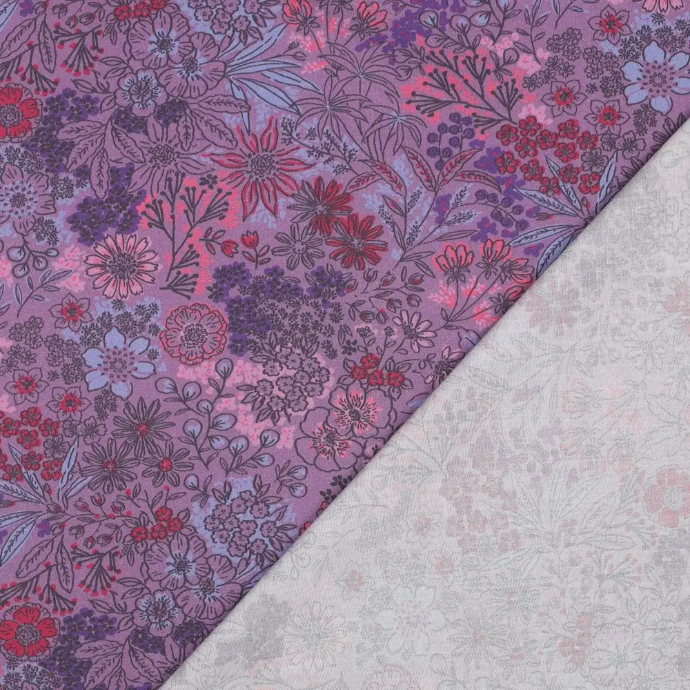 Fine Poplin Digital Flowers