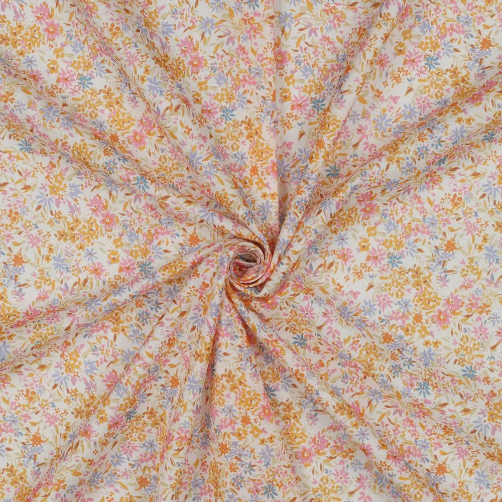 Cotton Voile Digital Flowers