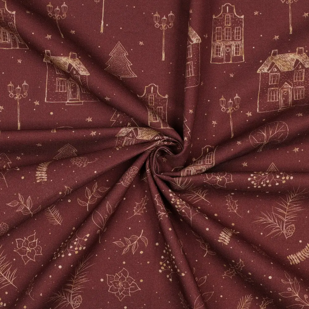 canvas kerst  bordeaux