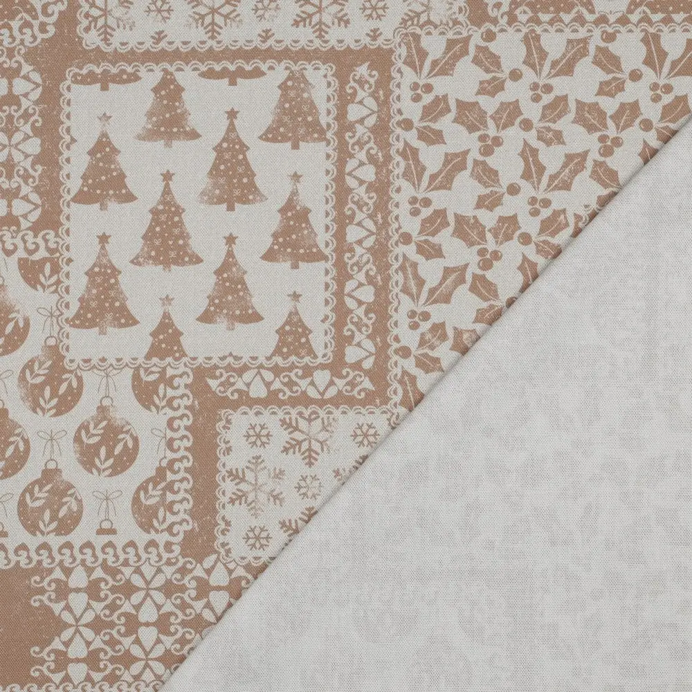 canvas kerst patchwork zandkleirig