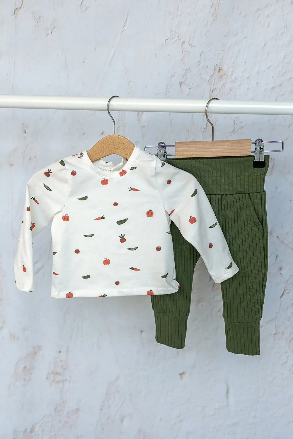 Baby Big Rib Jersey bosgroen