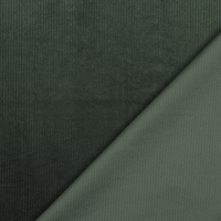 Corduroy washed 6w Stretch Donkergroen