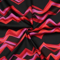 Cotton Satin Abstract rood