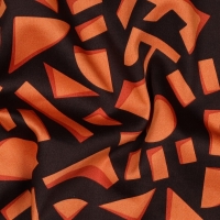 Cotton Satin geometric Bruin