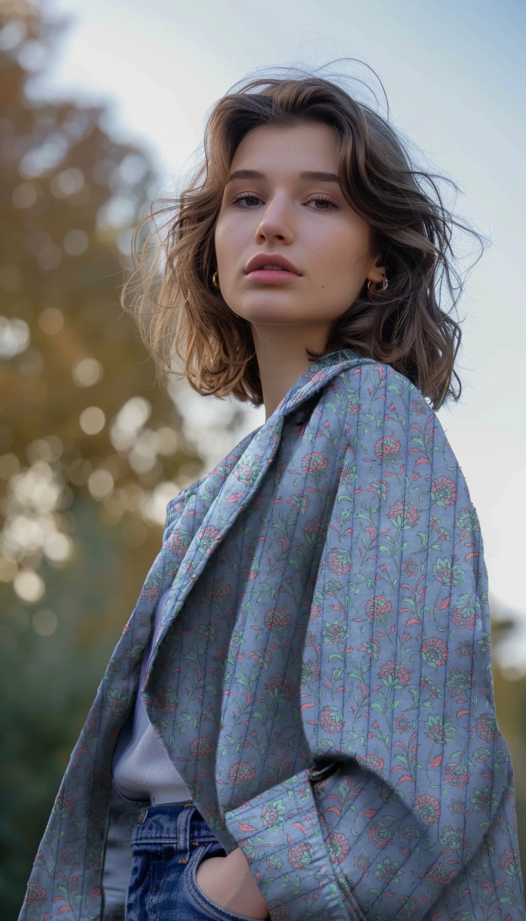 Stepped Double Gauze Flowers two-sided