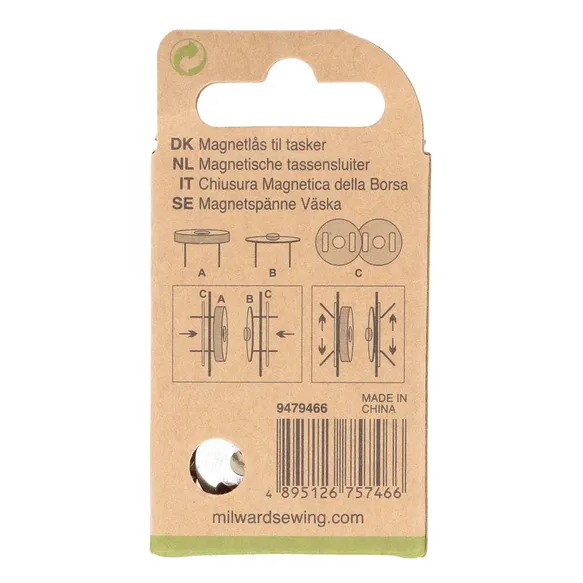 Milward Magneetsluiting 18 mm goud