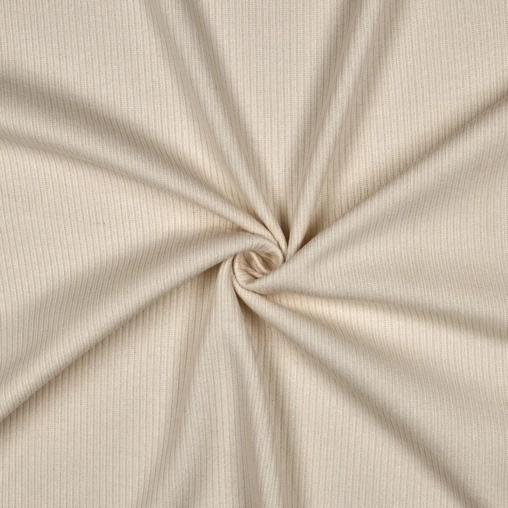 Cotton Knitted Rib Natural