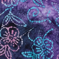Handcrafted Batik Katoen Purple