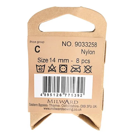 Milward Knoop glanzend goud 2-gaats 14mm - 1x8st