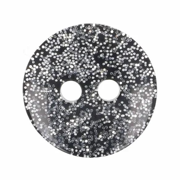 Milward Knoop glanzend grijs 2-gaats 14mm - 1x8st