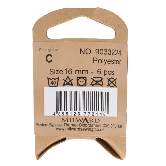 Milward Knoop 2-gaats ster 16mm wit