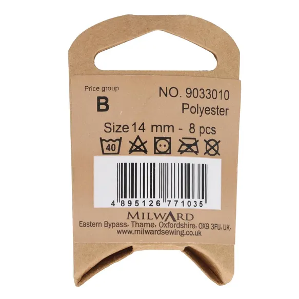 Milward Knoop 2-gaats ster 14mm wit