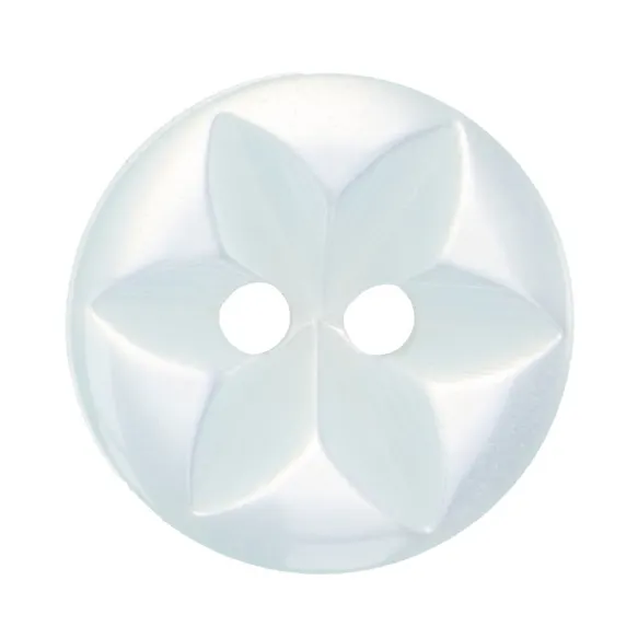Milward Knoop 2-gaats ster 14mm wit