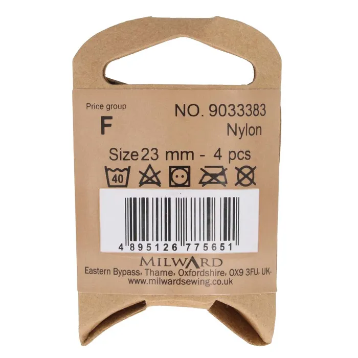 Milward Knoop 2-gaats nylon ruit 23mm rood - 1 x 4 stuks