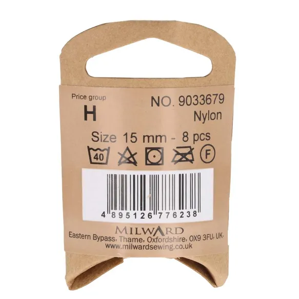 Milward Knoop 2-gaats bloem 15mm roze  - 1x8st