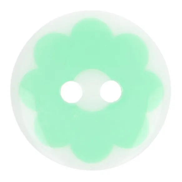 Milward Knoop 2-gaats bloem 15mm groen  - 1x8st