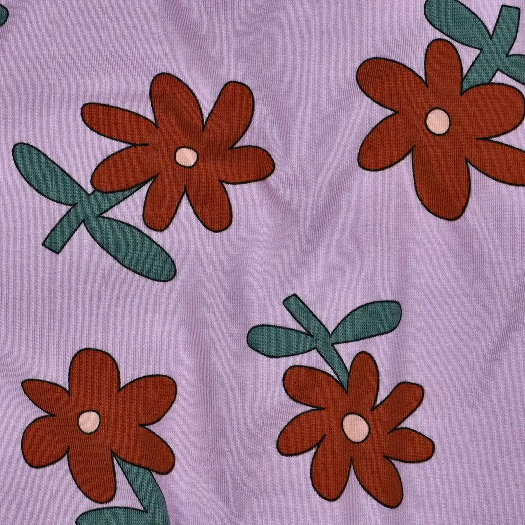 Jersey Gots Flowers J. Bourbon Lavendel
