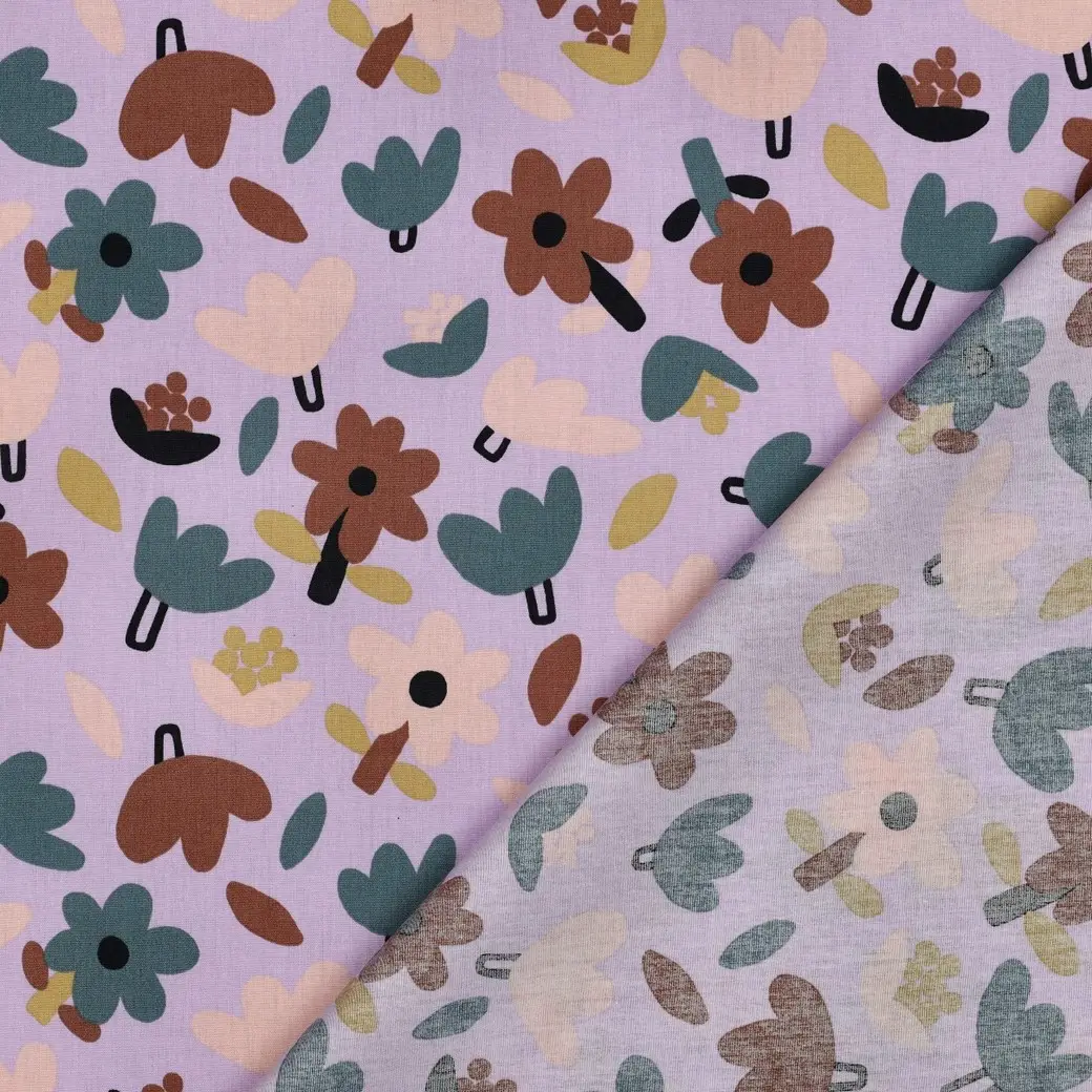 Poplin Gots Flowers Lavender Jennifer Bourbon