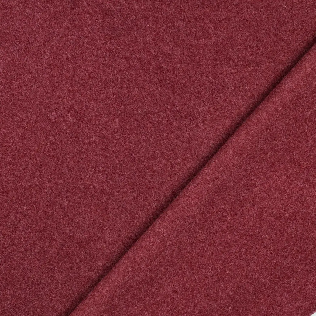 Cotton Fleece biologisch Burgundy