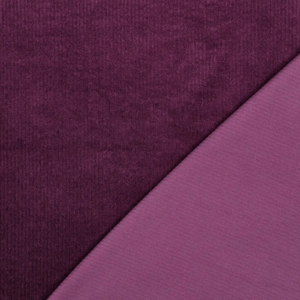 Corduroy washed 6w Stretch donkerpaars